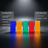 Feu de position latéral pour camion à 18 LED, clignotant et clignotant à intervalles, lampe de signalisation d'avertissement pour remorque, connecteur 3P Superseal