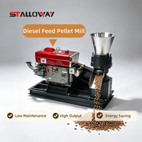 Meilleure Vente STALLOWAY-300 Moulin à Granulés Alimentaires Diesel 30 CV à 4 Rouleaux pour l'Alimentation des Grands Élevages d'Animaux et de Volailles