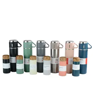 Custom logo luxury Corporate Business Gift box set drinkwares set thermos Vacuum flask stainless steel water bottle