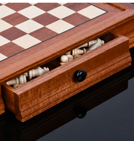 Boîte d'échecs en bois de 32 cm avec plateau magnétique, étui de rangement de luxe, jeu de stratégie éducatif, jouet pour enfants et adultes, coffret cadeau artisanal