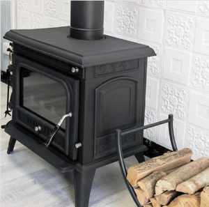 Poêle à <span class=keywords><strong>bois</strong></span> autonome en fonte pour intérieur, chauffage à combustible solide pour maison, cabane, chalet, salon, foyer - Product Image 2