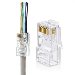 8P8C Ethernet Cat5e konnektörleri UTP veya FTP kedi 5e konektörü RJ45