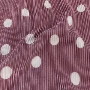 Moda tencel polyester pamuk şifon krep kumaş poli dokuma kırışık çizgili kumaş spandex elbise gömlek