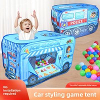 Mini tente quatre saisons en forme de voiture à ouverture rapide pour 1-2 personnes, activités familiales, utilisation intérieure/extérieure, rangement facile, fonction piscine à balles