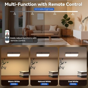 Plafonnier LED rechargeable à détecteur de mouvement avec télécommande sans fil, lumière intelligente à piles, 3 températures de couleur, lumière activée par le mouvement - Product Image 4