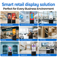 Kiosco Comercial con Pantalla Táctil de 43, 49, 55 y 65 Pulgadas, Pantallas Digitales LCD 4K, Android 14, Señalización Digital de Pie para Tiendas Minoristas