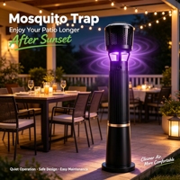Piège à moustiques extérieur étanche au CO2, couverture 100-200 m², autonomie >8h, tueur par aspiration de dioxyde de carbone pour le contrôle des nuisibles de jardin