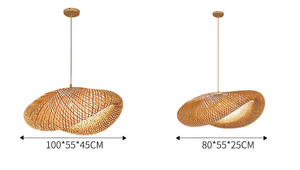 High Quality <b>Bamboo</b> <b>Lamp</b> <b>Shade</b> Minimalist Industrial Indoor Lighting Pendant Hanging Decorative Lampshade Coastal Chinese French - Product Image 4