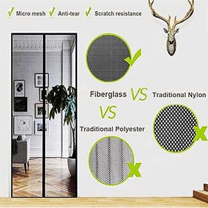 Vente en gros de moustiquaires magnétiques au design moderne moustiquaire en maille avec aimants pour porte - Product Image 3