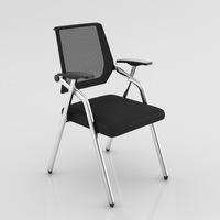 Cadre en acier haute qualité mobilier scolaire chaise de bureau pour étudiant chaise d'étude chaise de formation pliante en maille avec bloc-notes