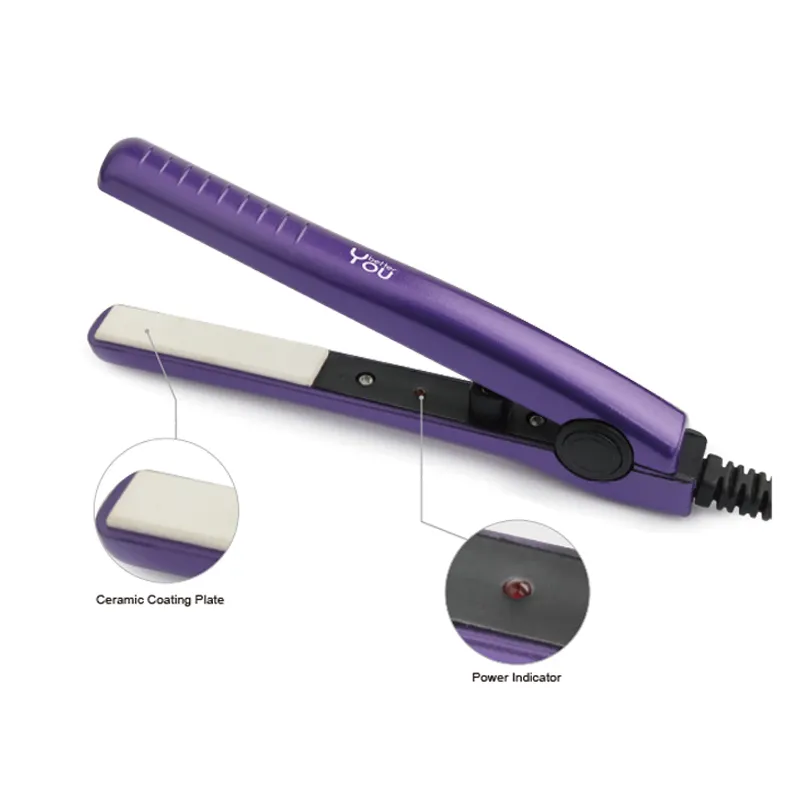 travel size hair styling tools ceramic flat iron for hair mini hair straightener