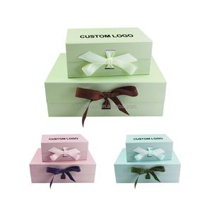 Crown Win Light Green Collapside <b>Magnetic</b> Boxes Printed with Custom logo Foldable Storage Gift Boxes with Ribbons Adhesive Tapes - Product Image 6