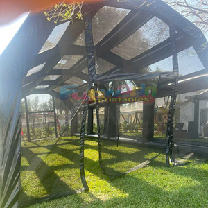 Jaula de bateo inflable de PVC de grado comercial para exteriores, color negro, para juegos deportivos de béisbol con red. - Product Image 5