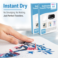 Papier de sublimation en gros, papier transfert thermique A4/A3/en rouleau pour imprimantes à jet d'encre