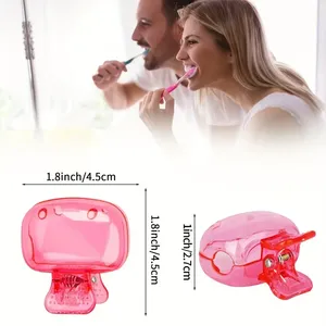 Estuche protector portátil para cepillos de dientes de viaje - Caja de almacenamiento para cabezales de cepillo de dientes - Clip de almacenamiento doméstico para cepillos de dientes - Portátil - Product Image 5