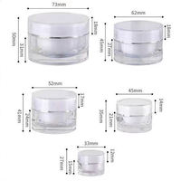 Vente en gros d'usine - Flacons vides en acrylique pour crème pour les yeux/le visage - Emballage cosmétique - Contenant avec pompe pulvérisatrice - 5/10/15/20/30/50 ml