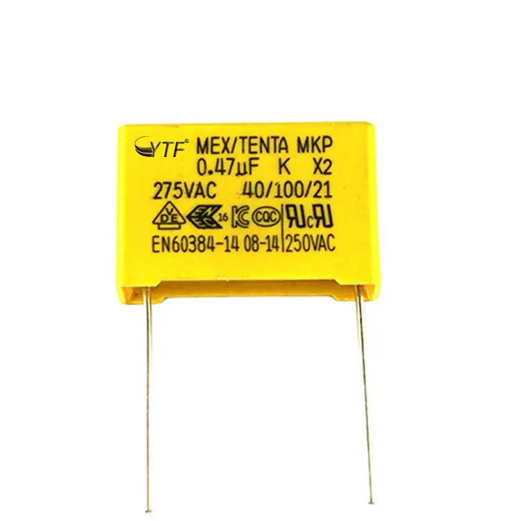 Capacitor de metal para economia de energia, quadrado mkp x2 0.47uf 275v