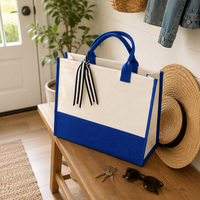 Sacs de shopping personnalisés avec logo imprimé, sacs en toile de polyester et en coton, sacs écologiques réutilisables, fabricant OEM