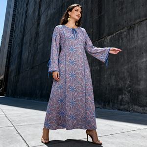 Abaya élégante de luxe en polyester imprimé de haute qualité pour femmes musulmanes, robe modeste sur mesure, fournisseur en gros - Product Image 3