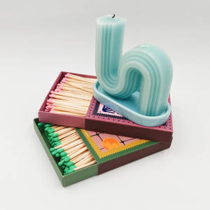 Candele in legno rosa con scatole di fiammiferi di sicurezza personalizzate per la stampa personalizzata del Logo - Product Image 3