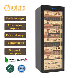 Humidor Eléctrico Silencioso para Cigarros, con Estantes de Madera de Cedro Español, Acero Inoxidable, Capacidad de 163L, Ajustable, para el Hogar - Product Image 1