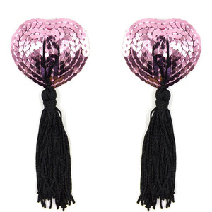 Sexy Sequin Tassel <strong>Nipple</strong> Covers Reusable <strong>Nipple</strong> Stickers Heart <strong>Shape</strong> Boob Tape - Product Image 3