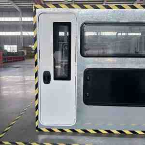 Puerta de Entrada para <span class=keywords><strong>Caravana</strong></span> RV, Estilo Europeo, Impermeable, Exterior, Manual, de Aleación de Aluminio, Doble Vidrio Acrílico, Puerta Interior, Cubo de Basura Negro - Product Image 1