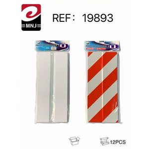 MNJ Car Bumper Protector Strips 12Pcs Red White Stripe Parking Protection - Product Image 3