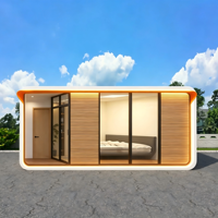 Maison Capsule Apple Personnalisée de Luxe Préfabriquée Mobile avec Salon et Chambre pour Hôtel et Camping