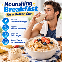 Poudre de protéines d'avoine au beurre de cacahuète et au miel, supplément nutritionnel sportif au collagène, marque privée OEM ODM