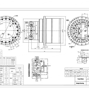 เฟืองท้ายสำหรับรถขุดรุ่น R215-7 R210-7 R210LC-7 R250-7 R250LC-7 R225-7 R210-9 R215-9 อะไหล่รถขุด TM40 TM40VC มอเตอร์เดินหน้า - Product Image 4