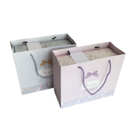 Coffrets cadeaux exquis personnalisés imprimés ciel et terre boîtes de couverture emballage réutilisable fleur motif boîte avec feuille d'or estampage