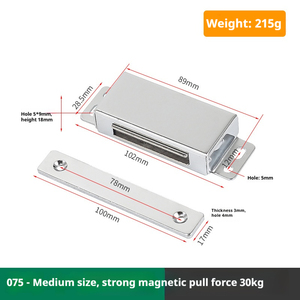 <span class=keywords><strong>Dispositif</strong></span> <span class=keywords><strong>de</strong></span> <span class=keywords><strong>fermeture</strong></span> magnétique pour <span class=keywords><strong>porte</strong></span> d'armoire en acier inoxydable avec une forte force magnétique, design contemporain, anti-bruit et durable - Product Image 2