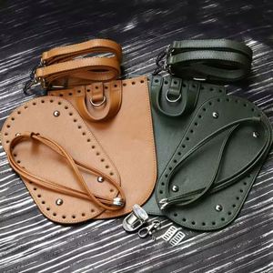 <b>DIY</b> PU Leather Woven Bag <b>Kit</b>-Bag Set Bottom Cushion Metal Buckles 18x26cm Durable Recyclable Handbag Purse Making Accessories - Product Image 1