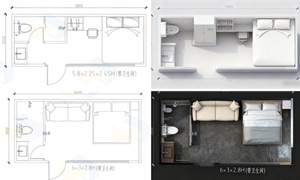 配有夹芯板和钢的现代模块化吊舱苹果舱，野营吊舱便携式预制智能苹果舱 - Product Image 3