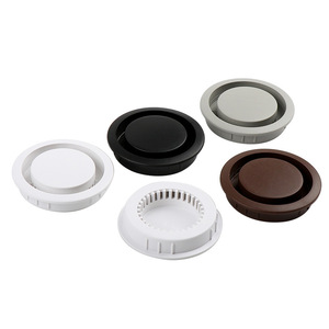 Kinnet Plastic Breathable Mesh Oval Vent Cover For Cabinet Wardrobe Heat Dissipation Accessory Black White JNT-164 - Product Image 2