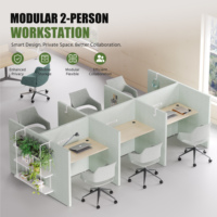 Poste de travail modulaire en îlot, mobilier de bureau, table de bureau, poste de travail cloisonné pour 2, 4 ou 6 personnes