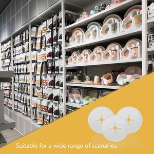100 Pieces Supermarket Round Pegboard <b>Hook</b> Stoppers Accessories Fits 0.15" to 0.25" Diameter <b>Plastic</b> or Metal <b>Hooks</b> - Product Image 5