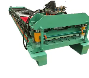 Macedonia Color Coated Glazed Tile Making Machine Metal Iron Sheet Roof Tile Roll Forming Machine