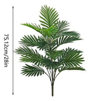 Palmier artificiel en soie, plantes tropicales, feuillage vert, fleurs pour la maison, la cuisine, les arrangements de fête, les décorations de mariage