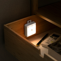 SMASOON Lámpara Nocturna Postmoderna con Sensor de Movimiento por Inducción, Control por Voz Mediante Aplicación, Funciona con Batería, Montaje Magnético en Pared, Residencial
