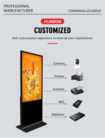 Quiosco de pantalla táctil Vertical de pie, reproductor de publicidad interior 4K, pantalla de visualización Hd Lcd, señalización Digital Led