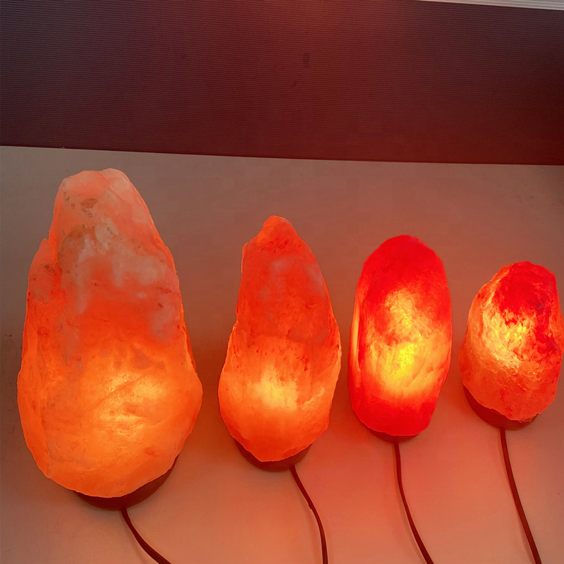 Высококачественная натуральная резная вручную Гималайская кристаллическая солевая лампа, ночник с регулируемой яркостью и очищением воздуха