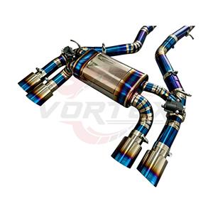 Système de collecteur d'échappement Vortex Titanium Blue Tuner Runner pour BMW M3 F80 M4 F82 3.0T S55 avec quatre sorties bleues, système de flux modifié, configuration de ligne d'assemblage - Product Image 5