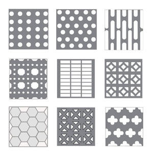 Vente en gros de panneaux métalliques perforés en aluminium de 2 pieds par 3 pieds, en tôle décorative de 0.02 pouces d'épaisseur pour intérieur extérieur - Product Image 2