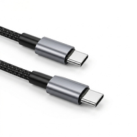 Kabel Data Pengisian Cepat USB 3.0 Tipe-C dengan 2.4A untuk iPhone, Casing Aluminium, Jalinan TPE+ABS