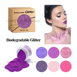 Commercio all'ingrosso viso cosmetico a base vegetale corpo Bio Glitter olografico Eco Friendly biodegradabile Glitter in polvere