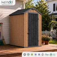 Abri de jardin Kenda APEX 4x6, résistant aux intempéries, avec porte verrouillable, pour outils de jardin, équipement de patio et de cour.