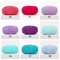 Fil chenille 2 mm, fil peluche fin, fil mat à rayures glacées, fil à crocheter pour poupée tricotée DIY