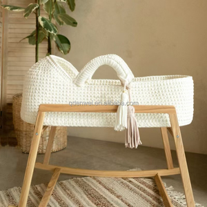 Moderne Simple Atmosphérique Tissé Moïse <span class=keywords><strong>Panier</strong></span> Doux Confortable Nouveau Bébé <span class=keywords><strong>Panier</strong></span> À Langer Élégant Cartable <span class=keywords><strong>Panier</strong></span> pour Bébé - Product Image 6